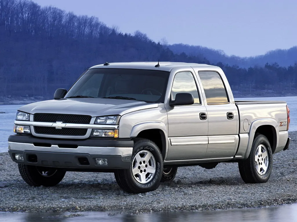 Chevrolet Silverado рестайлинг 2002, пикап, 1 поколение, GMT800 (02.2002 - 11.2006)