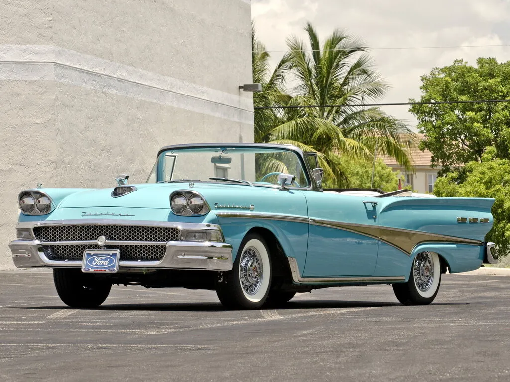 Ford Fairlane рестайлинг 1957, открытый кузов, 2 поколение (11.1957 - 10.1958)