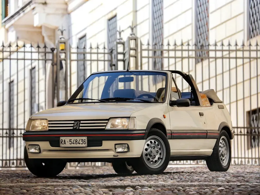 Peugeot 205 рестайлинг 1990, открытый кузов, 1 поколение (10.1990 - 12.1994)