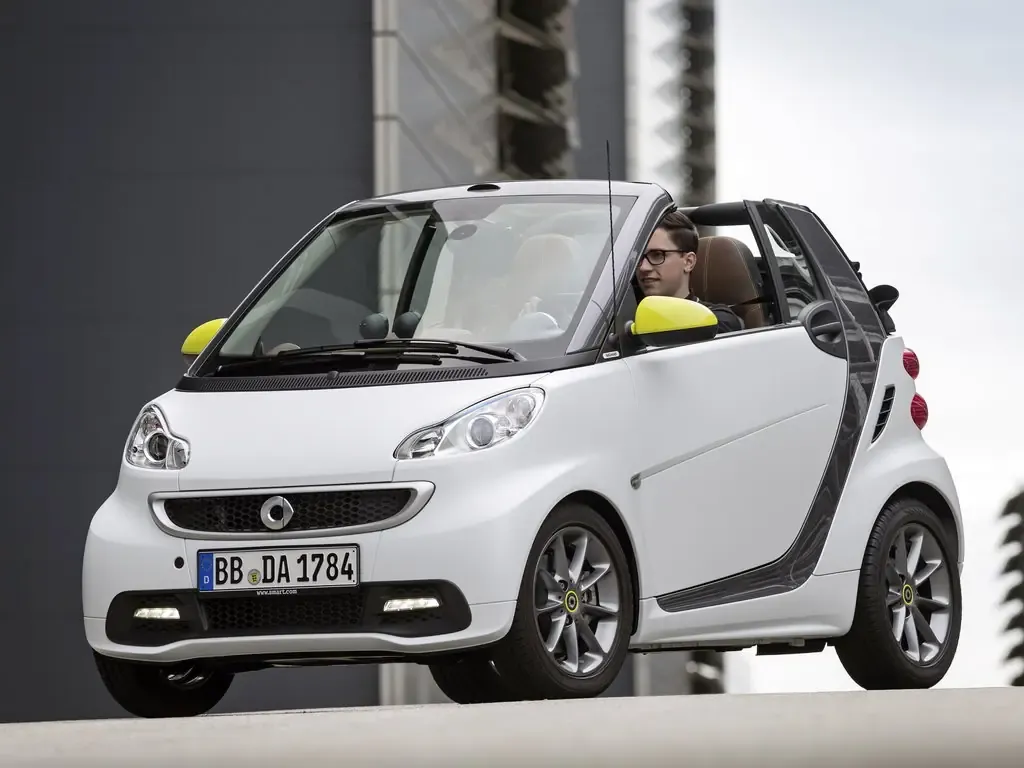 Smart Fortwo 2-й рестайлинг 2012, открытый кузов, 2 поколение (06.2012 - 08.2015)