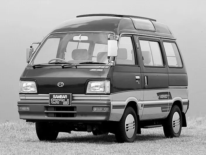 Subaru Sambar рестайлинг 1987, минивэн, 4 поколение (09.1987 - 02.1990)
